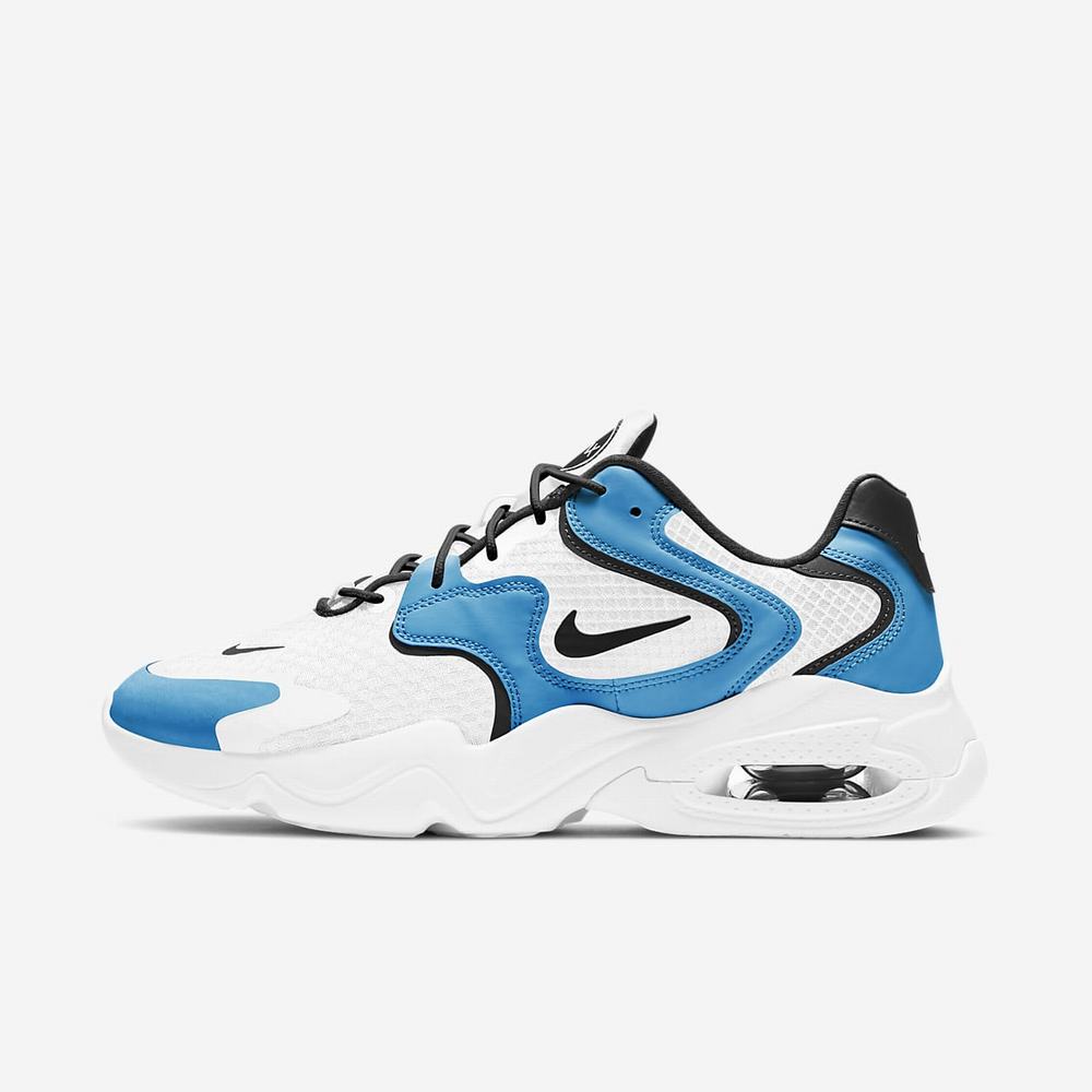 Sneakers Nike Air Max 2X Blanche 2401-786 White/Laser Blue/Black Homme | VBG-37251049